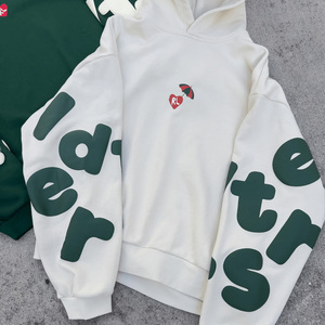 Sudaderas con capucha extragrandes de invierno, 100% algodón, con cremallera, diseño personalizado, bordadas, con estampado en relieve, transpirables, de forro polar, anti-bolitas, de color liso. - Product Image 3