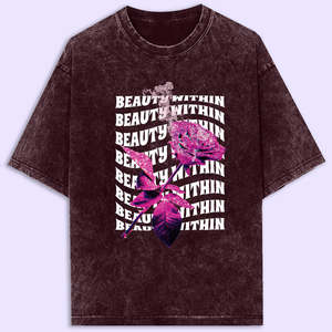 Camiseta de Alta Calidad, Prelavada con Ácido, Estilo Hip Hop, Corte Regular, Poliéster/Algodón Ecológico, Diseño Vintage Personalizado en la Parte Delantera - Product Image 3