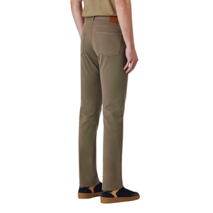 Pantalon cargo à cinq poches gris colombe pour hommes, confortable, été, style décontracté, coton sergé, teint en moyen solide, automne - Product Image 1