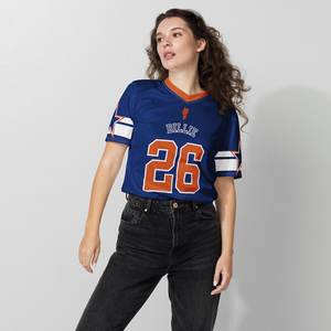 Vente en gros Streetwear Y2k unisexe, élégant, décontracté, confortable Maillot de football surdimensionné à col en V personnalisé Maillot imprimé respirant - Product Image 1