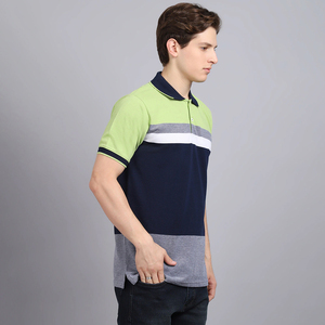 Camisa de verano transpirable de talla grande de punto antiarrugas de color sólido para hombre con logotipo personalizado de alta calidad - Product Image 2