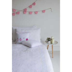Juego de Sábanas y Fundas de Almohada Pearly Hearts, Ropa de Cama con Elegante Diseño de Corazones para un Toque Romántico - Product Image 1