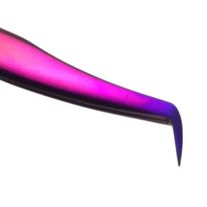 Pince à épiler d'extension de cils en fibre de couleur violette au plasma - Product Image 3