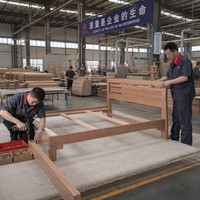 Lit en bois réglable de taille King, style minimaliste moderne, avec rangement, cadre de lit rembourré de luxe, directement de l'usine pour l'ameublement de chambre à coucher