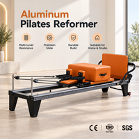 Machine de Pilates Reformer portable pour la maison, avec logo personnalisé, couleur au choix, corps en aluminium laqué, pour studio commercial