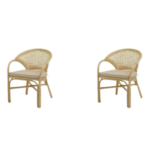 Fauteuil en rotin Atlantic Siège moderne et confortable pour le salon et l'extérieur Meuble durable et élégant avec rotin de qualité supérieure - Product Image 3