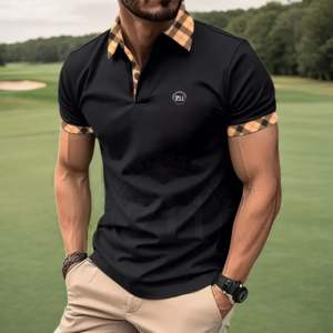 Wholesale Custom Plus Size <b>Office</b> Quick Dry Top Quality Stripped Polo <b>Shirts</b> Men Short Sleeve High Quality Luxury Men Cotton - Product Image 4