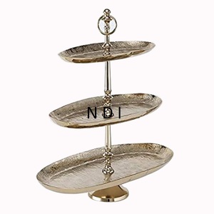 Top Quality Aluminium Metal 2 <b>Tier</b> <b>Cake</b> Stand Birthday Event Party Celebration <b>Cake</b> Serving Stand - Product Image 6