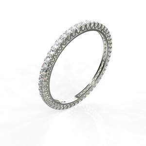 Avarta Jewellery Brazalete de plata de ley 92,5 con 25 centavos cada uno Diamantes americanos de grado 5A-Piezas individuales - Product Image 3