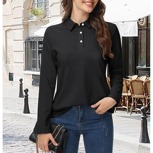 Polo à manches ternes pour femme de grande taille Polo de golf de haute qualité pour femme T-Shirt Polo en coton respirant personnalisé - Product Image 6