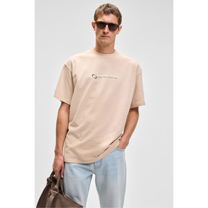 GRIMELANGE MANOL เสื้อยืดคอกลมผู้ชายผ้าฝ้ายออร์แกนิก 100% ทรงโอเวอร์ไซส์ - Product Image 2