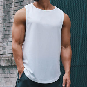 Camisetas sin mangas para hombre de talla grande en blanco, chaleco de sudor, ropa de verano de algodón personalizada para hombres Stringer - Product Image 5