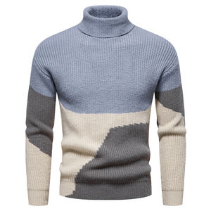 Men Ribbed Turtleneck <b>Sweater</b> Modern Style Winter Knitwear Factory Price - Product Image 5