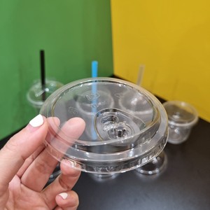 Manufacturer Disposable PET PP <b>Plastic</b> Lids Dome Flat Lids for <b>Plastic</b> <b>Cups</b> Transparent Diameter 75/85/90/93/95/120mm Customized - Product Image 2