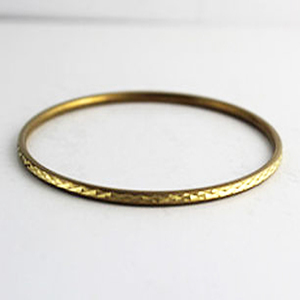 1940 Kansas City verde Floral Año Nuevo marrón dorado tono bambú brazalete latón americano joyería artesanal - Product Image 4