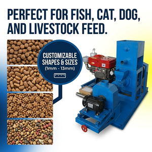 Precio de Fábrica, Nueva Máquina Extrusora de Alimento para Peces Automática de Alta Eficiencia Lerford, Línea de Producción de Alimento Flotante para Peces 30-40KG/H - Product Image 5