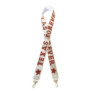 Correa de mano de cuentas de semillas de moda hecha a mano para mujer, correa de hombro artesanal con cuentas y ganchos metálicos - Product Image 1