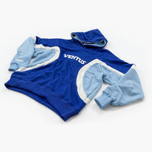 Sweat-shirts à capuche surdimensionnés en coton 100% avec logo personnalisé OEM, imprimé en relief, brodé, patchwork, 400 GSM, poids lourd, streetwear d'hiver - Product Image 2