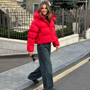 Chaqueta Acolchada de Lana Teñida para Clima Frío de Invierno para Mujer, Impermeable y Ecológica, Estructura Acolchada de Burbujas, Suministro de Exportación - Product Image 5