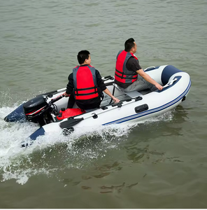 Bote Inflable de Asalto para 5 a 6 Personas, Listo para Usar, Balsa de Pesca de PVC con Piso de Aluminio, Diseño Anticolisión, Accesorios de Remo - Product Image 2