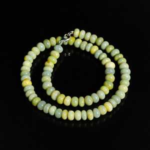 Collar de cuentas Rondelle lisas de ópalo verde Natural, collar de cuentas de piedra de ópalo de 7-8mm, collares de joyería de moda al por mayor para mujer - Product Image 5