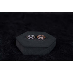 Anillo de Plata de Ley 925 Silverings con Diseño de Mariposa, Ajustable, con Incrustaciones de Oro Rosa de 18K, Ideal para Enamorados, Excelente Idea de Regalo - Product Image 1