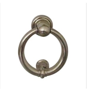Tirador de puerta de anillo personalizado de latón antiguo, aldaba de puerta de acero de aleación de Zinc de hierro pulido satinado moderno de alta calidad, accesorios para el hogar - Product Image 2