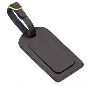 Etiqueta de equipaje de cuero Real, logotipo personalizado de fábrica, Color trasero - Product Image 1