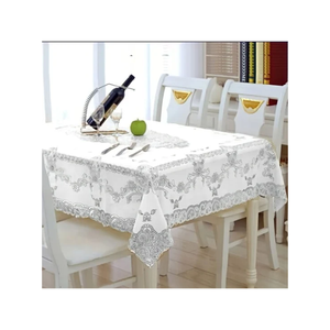 Nappe de table à fleurs en coton durable rose pastel certifiée OEKO TEX 300 TC à séchage rapide parfaite pour le réglage de la table de fête Diwali - Product Image 6