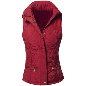 Long Winter Puffer <b>Vest</b> Custom Outerwear Sleeveless Padded Quilted Warm Coat <b>Women</b> Golf Clubs Puffer <b>Vests</b> - Product Image 6