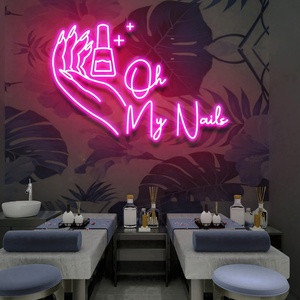 Özel mağaza Salon iş dükkanı küçük Led işareti özelleştirilmiş boyutu Led Neon burcu çivi güzellik Led ışık up için işareti duvar dekor - Product Image 4