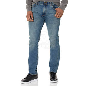 กางเกงยีนส์ผู้ชายน้ำหนักเบาดีไซน์สีพื้นปรับแต่งได้สำหรับฤดูร้อนฤดูใบไม้ร่วงฤดูหนาว - Product Image 1