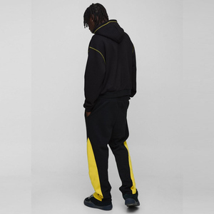 ชุดกีฬาแขนยาวมีฮู้ดสำหรับผู้ชายในเมืองโอเวอร์ไซส์มีฮู้ดพิมพ์ลายบ็อกซี่ - Product Image 5