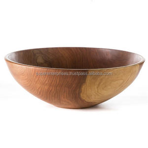 Bols de service entièrement en bois bols à salade design d'ustensiles de cuisine d'intérieur avec un Design poli et personnalisé disponible - Product Image 1