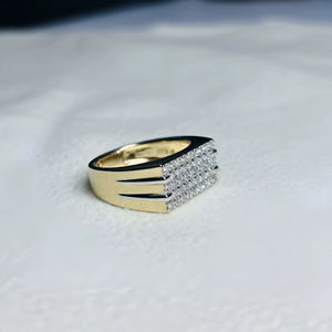 Anillo de Oro Amarillo con Cruz, Diamante Natural de Corte Radiante Brillante Certificado para Compromiso, Boda, Estilo Étnico, Lujo, Fiesta, para Mujer - Product Image 4