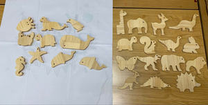 Ensemble de 5 figurines d'animaux éducatives Jouets en bois naturel pour tout-petits Unisexe - Caryln - Product Image 5