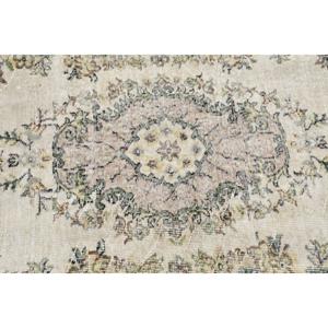 Vintage Turkish Rug, Area 3.8x6.7 ft (115x205 cm) Rug, <b>Brown</b> Persian <b>Wool</b> Rug - Product Image 5