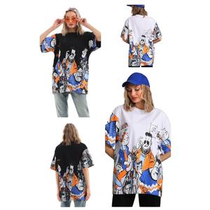 Camiseta Extra Grande, Estilo Urbano, Estampado Gráfico Vintage, Talla Grande, Algodón Grueso para Mujer - Product Image 6