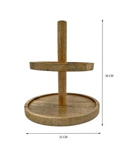Support à gâteau en bois vintage de qualité export avec finition polie pour événements rustiques et sur le thème de la ferme disponible au prix export - Product Image 4
