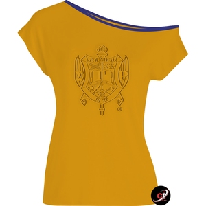 DTF DTG Emboss Printed Emboidery Custom <b>Blue</b> & Yellow Fashion emboss Sigma Gamma Rho Sorority breathable women Clothing Casual - Product Image 6