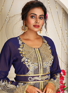 Kaftan islámico marroquí moderno para mujer Vestido de playa largo hasta el suelo con suministro ODM de manga larga transpirable - Product Image 2