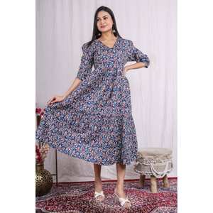 Vestido de iglesia con bolsillo lateral para mujer, elegante, acampanado, manga corta, estampado, verano, carrera, oficina, ocasiones formales, elegante, para mujer - Product Image 1