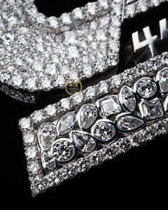 Pendentif personnalisé en diamant de laboratoire VVS de luxe, argent sterling 925, serti de diamants, style hip-hop chic, bijoux fins pour femmes et hommes - Product Image 3