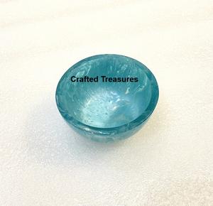 Bol de service en résine fait à la main Mini saladier décoratif en résine de forme ronde pour la maison Hôtel Restaurant Bol de cuisine en résine tourbillonnante - Product Image 6