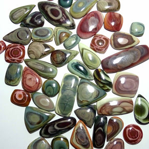 Cabujón de jaspe imperial natural, piedras preciosas de cuarzo de forma y tamaño mixtos sueltas para la fabricación de joyas - Product Image 4