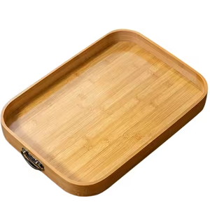 Assiette de service en bois naturel créative et sans danger pour les aliments et vaisselle et articles de maison et ustensiles de cuisine vaisselle - Product Image 1
