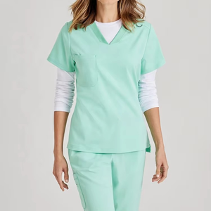 Vêtements d'infirmière en gros, ensembles d'uniformes, pantalons de jogging, uniformes d'hôpital, vêtements d'infirmière pour femmes, col en V, pantalons de jogging avec logo, combinaisons médicales - Product Image 3