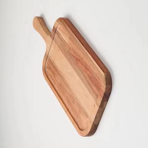 Planche à découper en bois d'acacia personnalisée avec rainure pour le jus, bloc à découper en bois épais pour steak, pizza, planche de cuisine - Product Image 4
