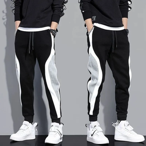 Pantalons décontractés de haute qualité en coton 100% personnalisés de qualité supérieure 2025, pantalon large à jambes larges, molleton d'automne pour hommes - Product Image 2