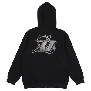 Sudadera con capucha de algodón grueso de alta calidad para hombre con cremallera, estampado de diamantes de imitación personalizado, bajo sin rematar y teñido liso para uso casual de invierno - Product Image 2